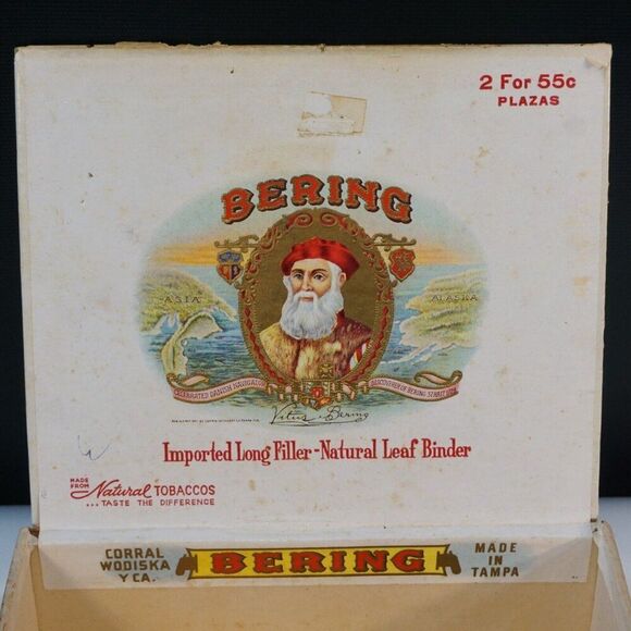 Vintage Old Bering Empty Cigar Box Tampa Florida C.W. y Ca. - Picture 1 of 10